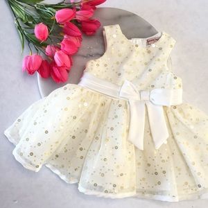 Nanette Lepore Sequin Ivory Baby Girl Dress